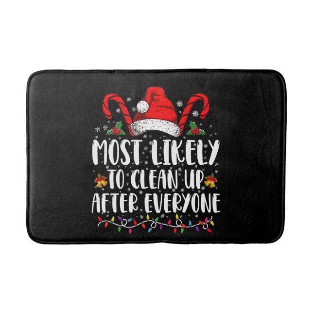 Tapete De Banheiro Mais Provável Para Limpar Depois Do Natal (Frente)