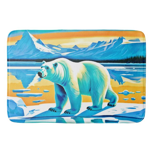 Tapete De Banheiro Majestade Polar: Paisagem Ártica (Frente)