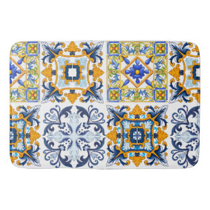 Tapete De Banheiro Majolica, limões, azulejos da Sicília