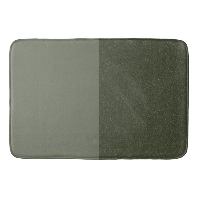Tapete De Banheiro Mala de banho verde de dois tons - personalizável (Frente)
