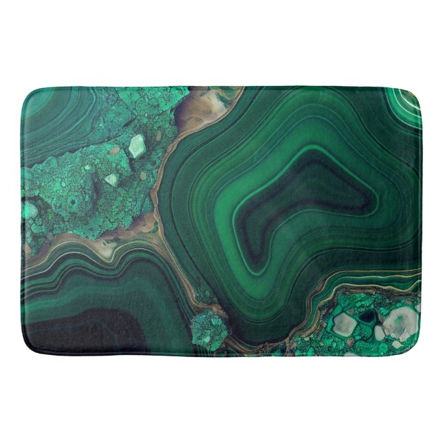 Tapete De Banheiro Malachite Bath Mat (Frente)
