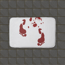 Tapete De Banheiro Malditas Pegadas Sanguíneas Splattered Bath Mat