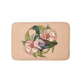 Tapete De Banheiro Mallard Duck Peony Nature Lovers
