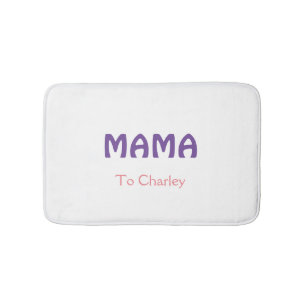 Tapete De Banheiro Mama feliz mães retro roxo adicionar nome texto vi