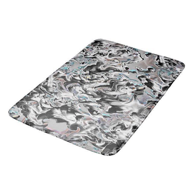 Tapete De Banheiro Manchas crômicas com gradiente ou fumaça, Pretas p (Angulado)