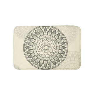 Tapete De Banheiro Mandala brandamente no amarelo