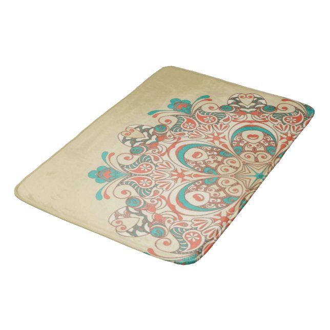 Tapete De Banheiro Mandala Kaleidoscope Mosaico - Bathmat (Angulado)