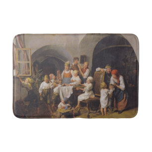 Tapete De Banheiro Manhã de Natal (por Ferdinand Georg Waldmüller)