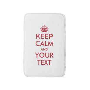 Tapete De Banheiro MANTENHA O CALM Personalizado e o TEXTO
