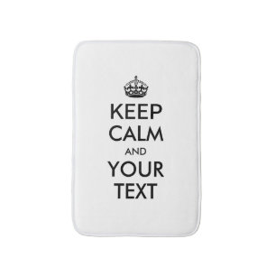 Tapete De Banheiro MANTENHA O CALM Personalizado e o TEXTO