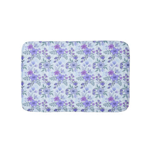 Tapete De Banheiro Mão Roxa Cuja Mão Desenha Florais Bath Mat