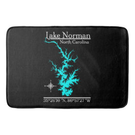 Tapete De Banheiro Mapa Coordenadas do Lago Norman Carolina do Norte