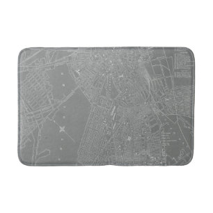 Tapete De Banheiro Mapa da cidade de Boston