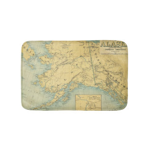 Tapete De Banheiro Mapa de Alaska