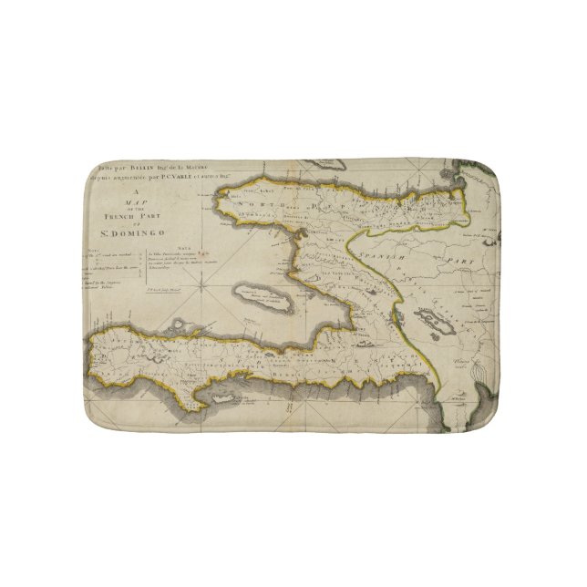 Tapete De Banheiro Mapa do atlas de Haiti (frente)