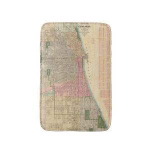 Tapete De Banheiro Mapa do guia de Blanchard de Chicago