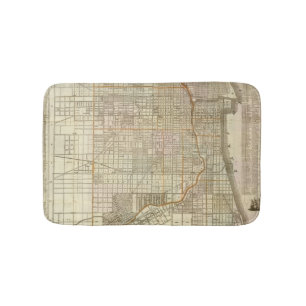 Tapete De Banheiro Mapa do guia de Blanchard de Chicago 2
