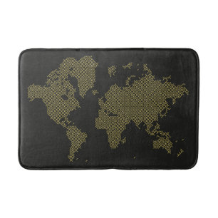 Tapete De Banheiro Mapa do mundo digital