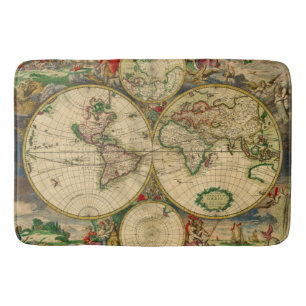 Tapete De Banheiro Mapa do Vintage no Mundo Antigo