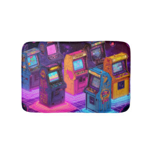 Tapete De Banheiro Máquinas De Arcade Retro