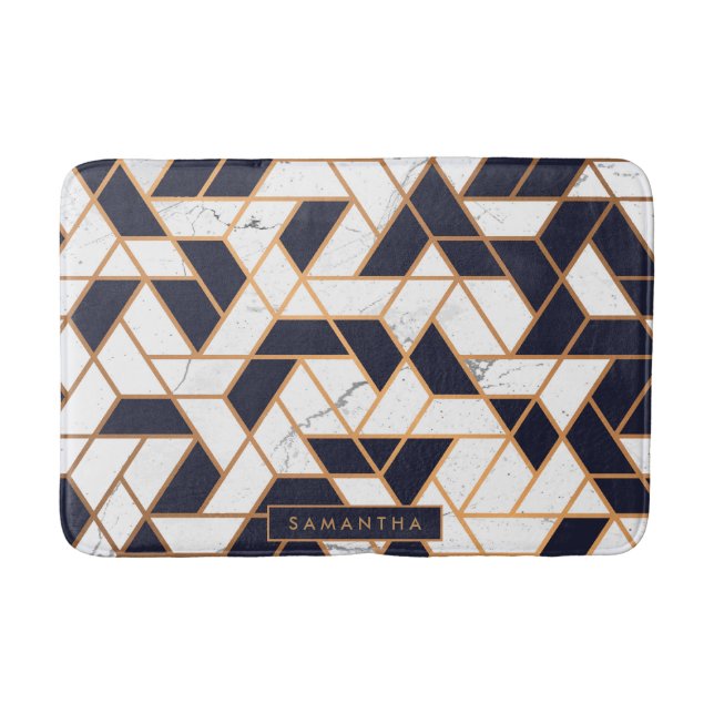 Tapete De Banheiro Marble Abstrato Mosaico (Frente)