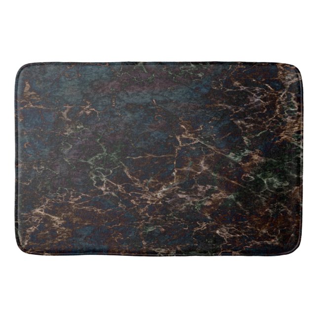 Tapete De Banheiro Marble Bath Mat Negro (Frente)