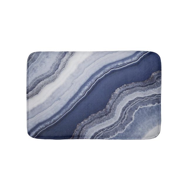Tapete De Banheiro Marble branco azul (frente)