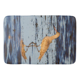 Tapete De Banheiro Marbled Godwit no oceano