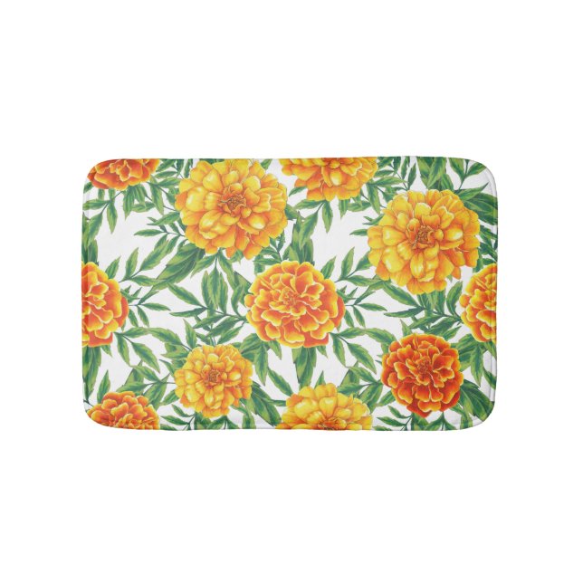 Tapete De Banheiro Marigold Flower Pattern (frente)