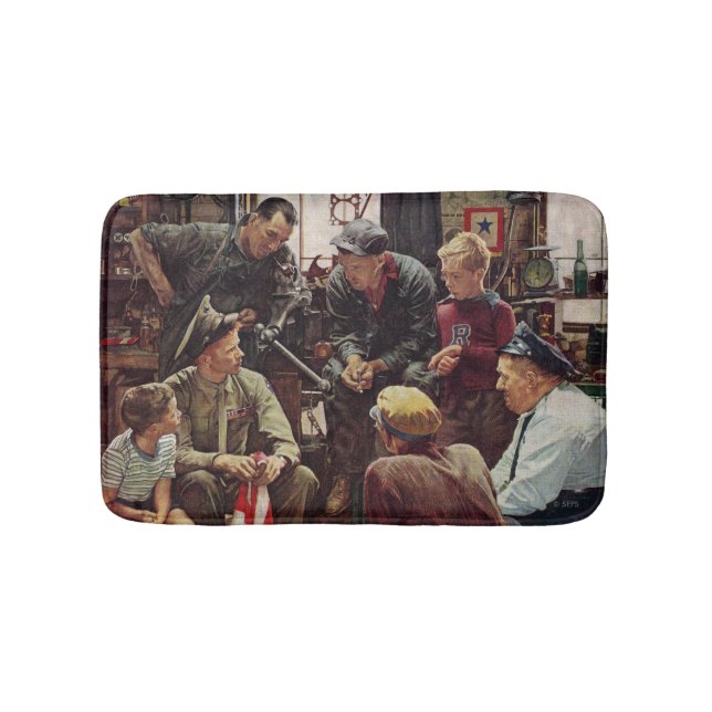 Tapete De Banheiro Marinha de Emergência (frente)