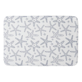 Tapete De Banheiro Marinho de Starfish Impressão de Sealife Azul e Br