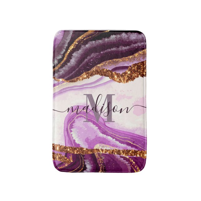 Tapete De Banheiro Mármaco roxo e lágrima (Frente Vertical)