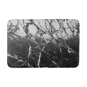 Tapete De Banheiro Mármore Preto e Branco Moderno Glamour Tendência