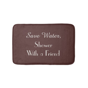 Tapete De Banheiro Marsala Escura Salva Água Engraçada Pincel Bath