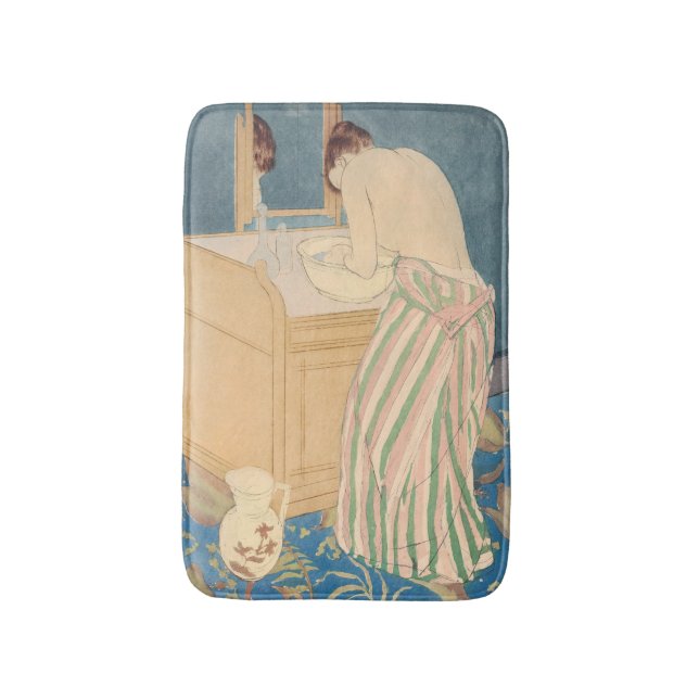 Tapete De Banheiro Mary Cassatt - Mulher Banhando-se (Frente Vertical)