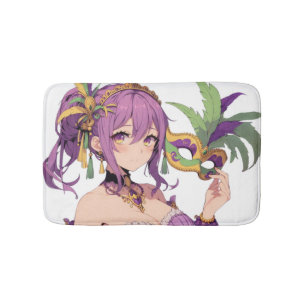 Tapete De Banheiro Máscara Anime Mardi Gras