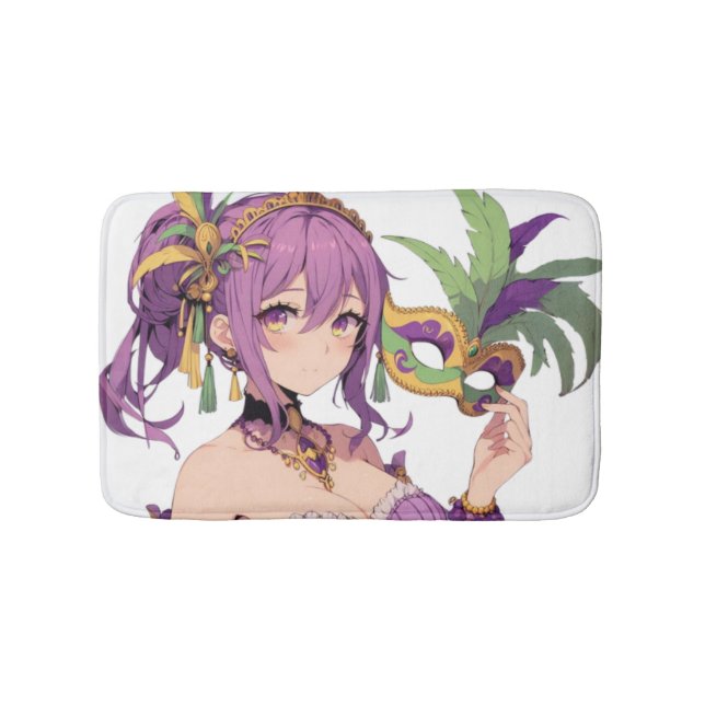 Tapete De Banheiro Máscara Anime Mardi Gras (frente)