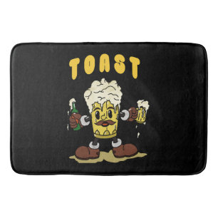 Tapete De Banheiro Mascote da Torrada de Cerveja
