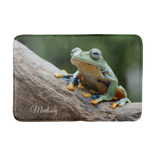 Tapete De Banheiro Mat do Banho do Sapo de Nome Personalizado