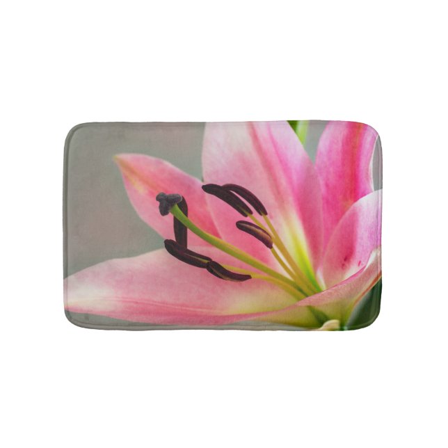Tapete De Banheiro Mat Lily Bath Rosa (frente)