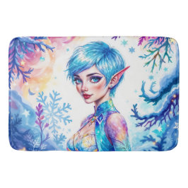 Tapete De Banheiro Mata de gelo mágico e gelo da neve, conto de fadas