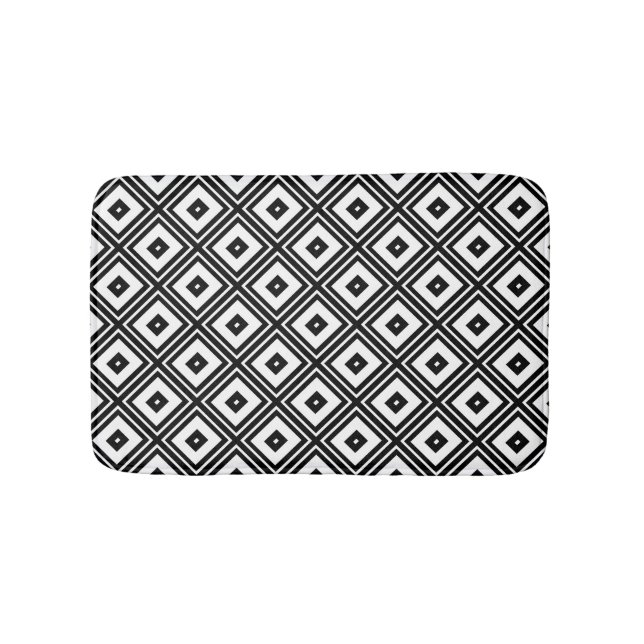 Tapete De Banheiro Matas de Banho Preto e Branco (frente)