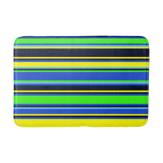 Tapete De Banheiro Matriz azul, Limão e Banho-de-Banho Amarelo