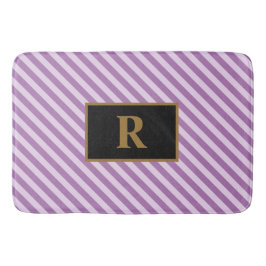 Tapete De Banheiro Matriz de Banhas de Púrpura Inicial Personalizada