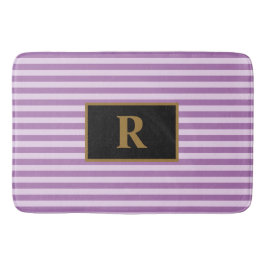 Tapete De Banheiro Matriz de Banhas de Púrpura Inicial Personalizada