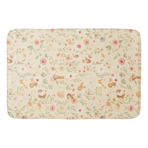 Tapete De Banheiro Matriz de Banho de Cottagecore - Suave, Absorvente