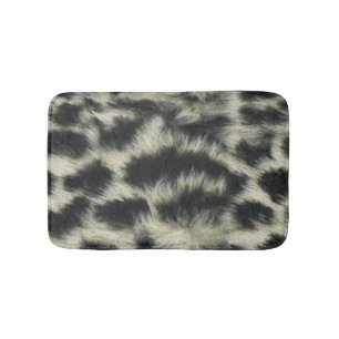 Tapete De Banheiro Matriz de Banho de Impressão de Leopardo de Neve