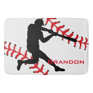 Tapete De Banheiro Matriz de Banho Design de Baseball