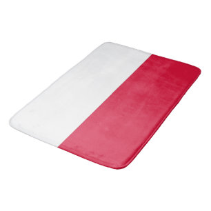 Tapete De Banheiro Matriz de banho grande com bandeira de Polônia
