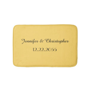 Tapete De Banheiro Matriz de Banho Personalizado Amarelo e Preto